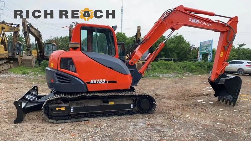 Digging bucket with wear parts, 2025 Kubota KX185-3 used excavator, $16,667 from Richreach